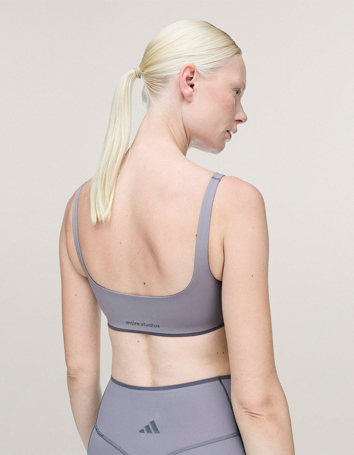 Adidas X Entire Studios Optime Training Low Support Bra - Dove Grey