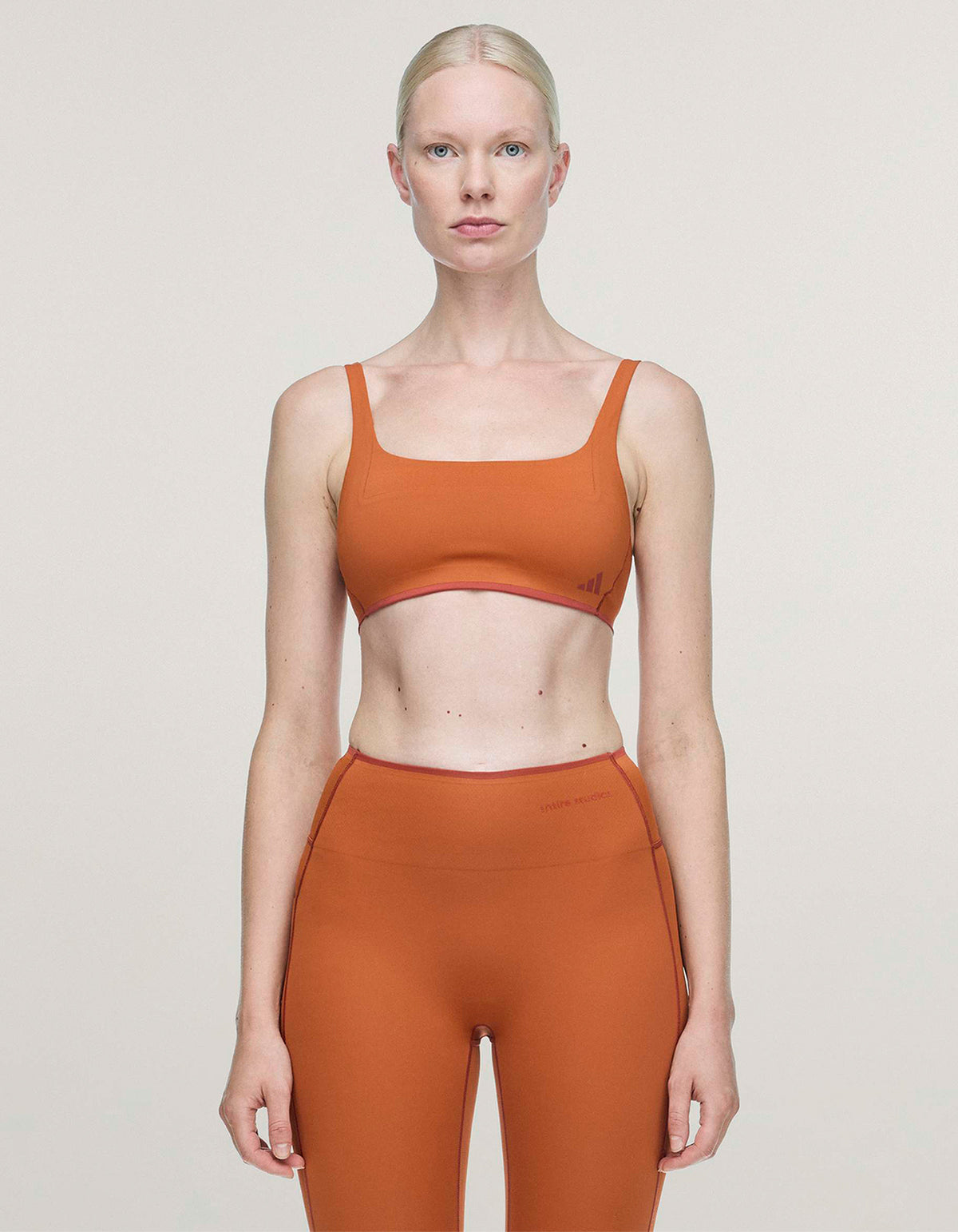 Adidas X Entire Studios Optime Training Low Support Bra - Fox Red