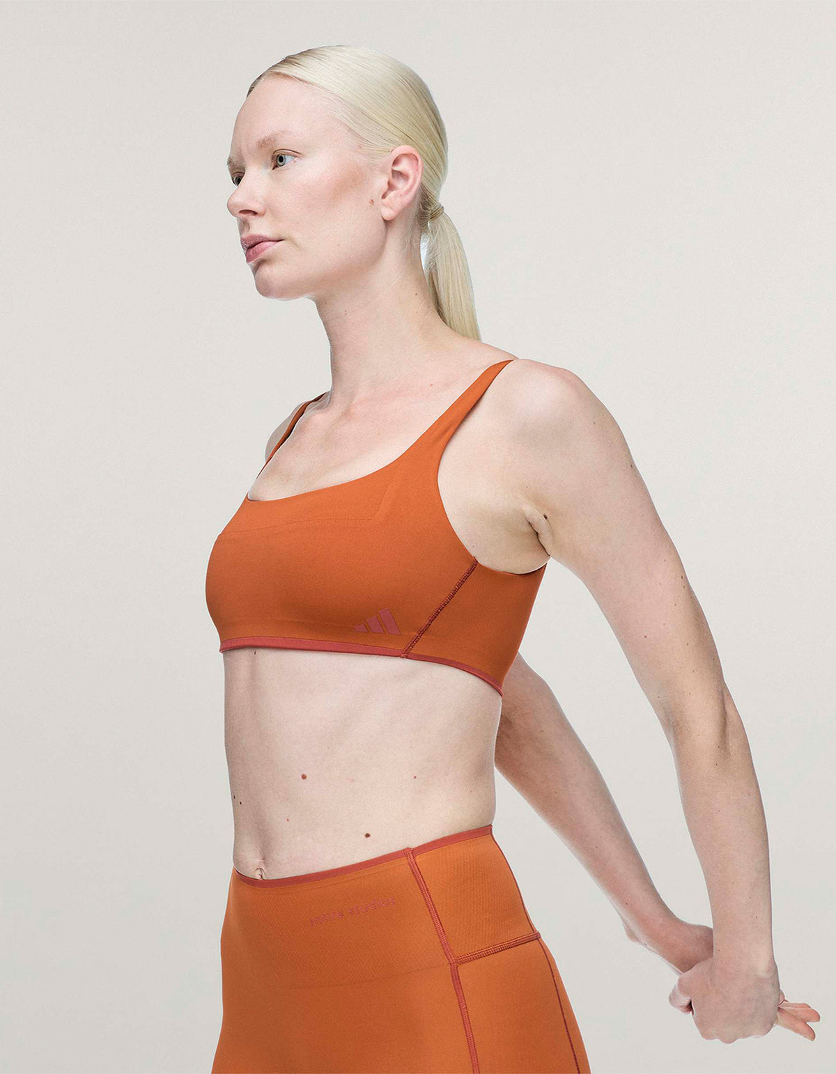 Adidas X Entire Studios Optime Training Low Support Bra - Fox Red
