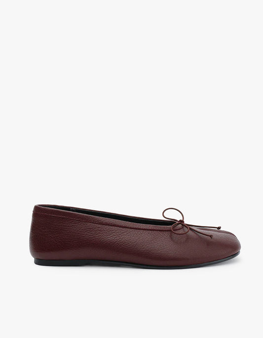 Lana Tabi Ballet Flat - Burgundy Tumble