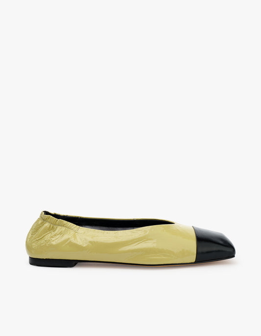 Willow Ballet Flat - Lime/Black