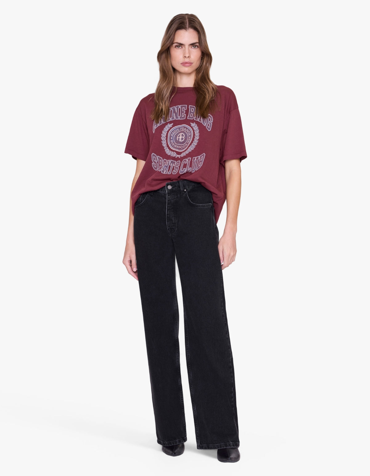 Cade Tee Collegiate - Burgundy
