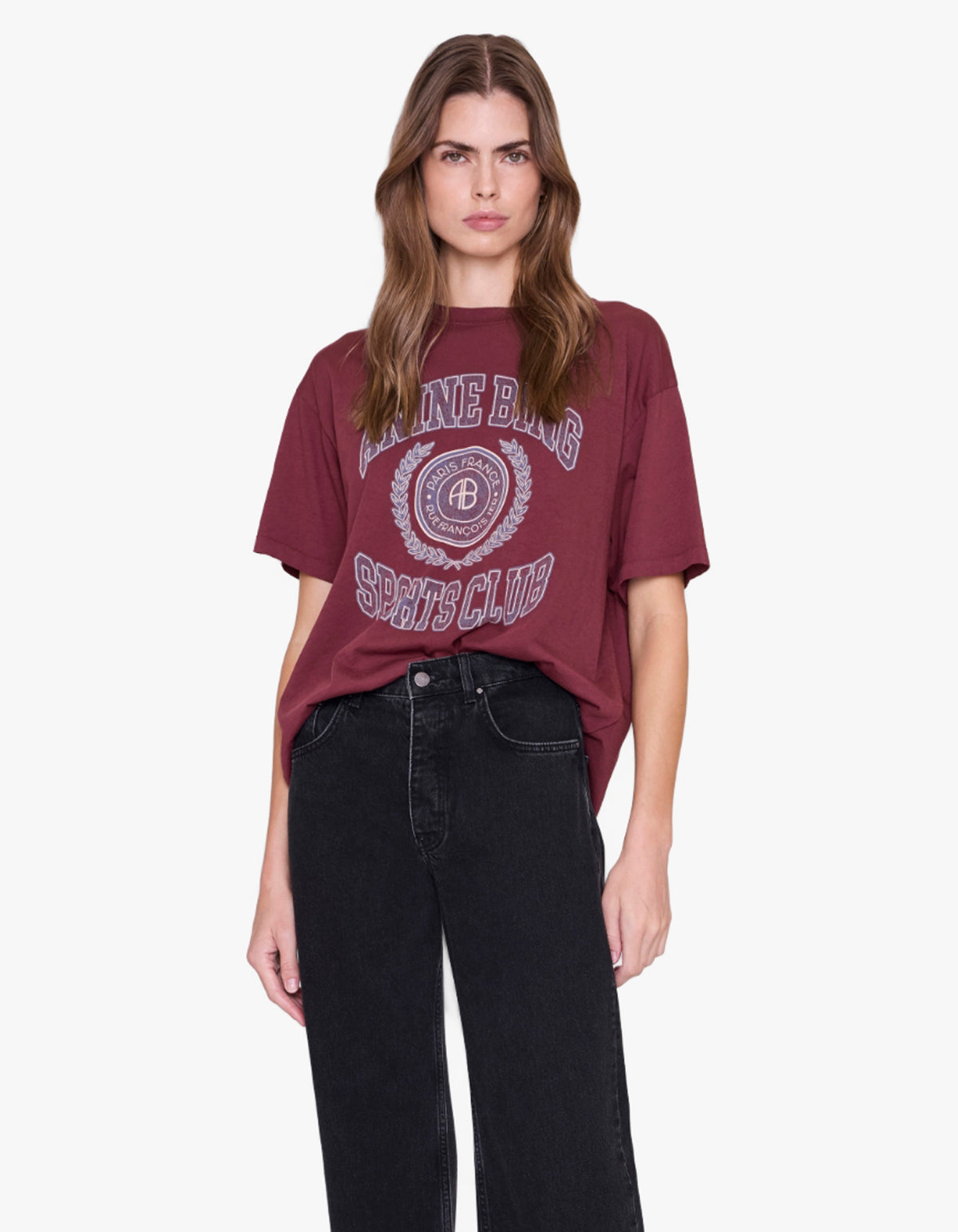 Cade Tee Collegiate - Burgundy