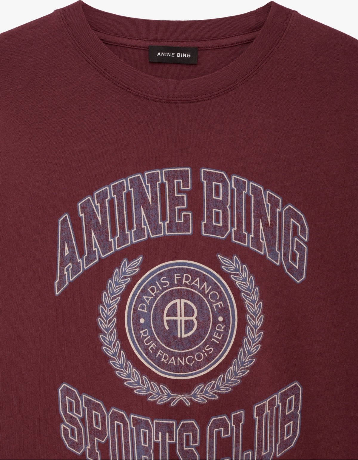 Cade Tee Collegiate - Burgundy