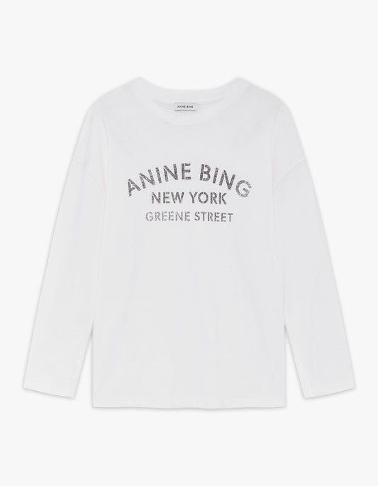 Ivan Long Sleeve New York Stencil - Ivory