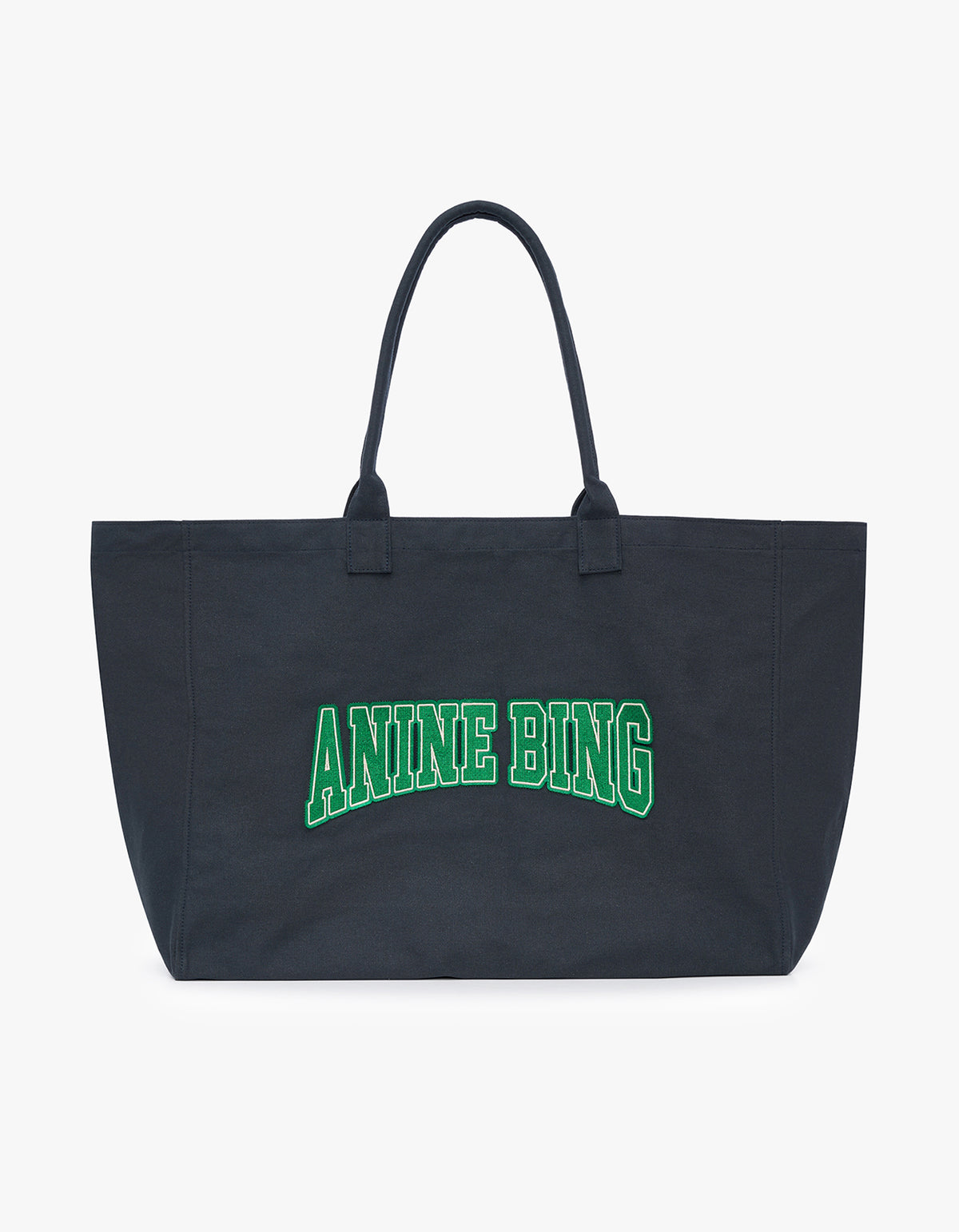 Leo Canvas Tote - Washed Black And Green