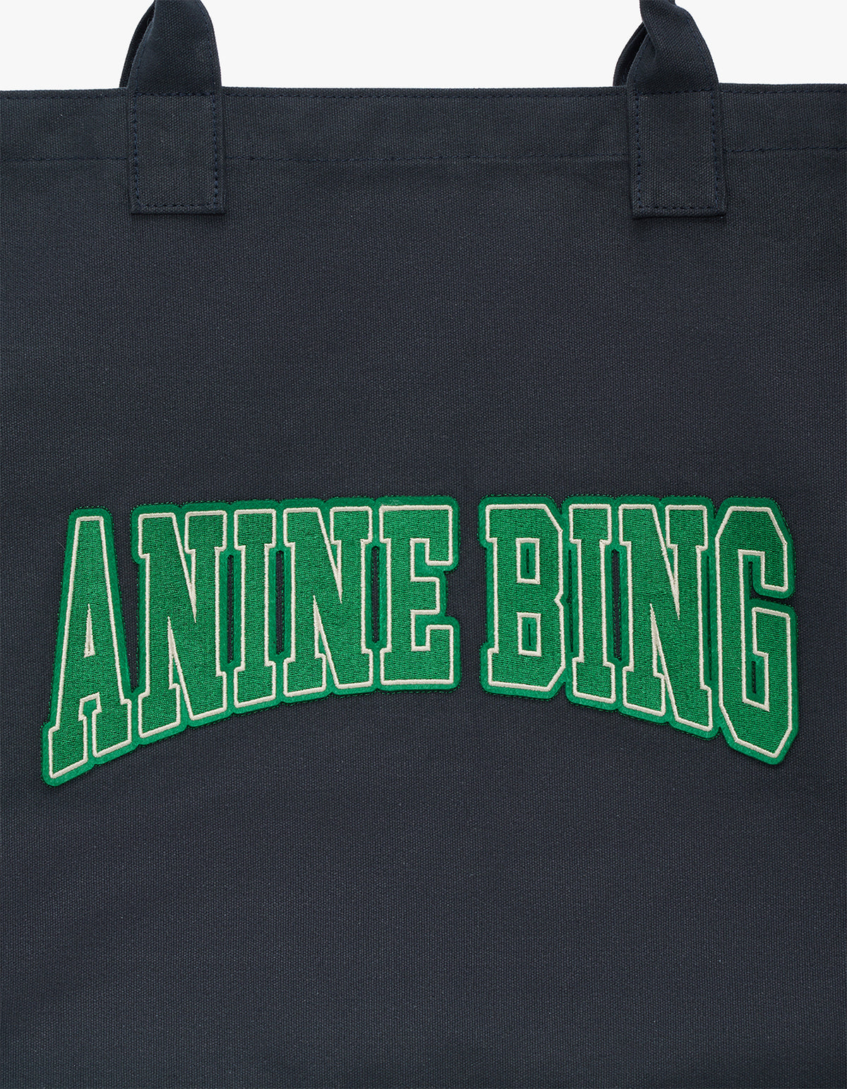 Leo Canvas Tote - Washed Black And Green