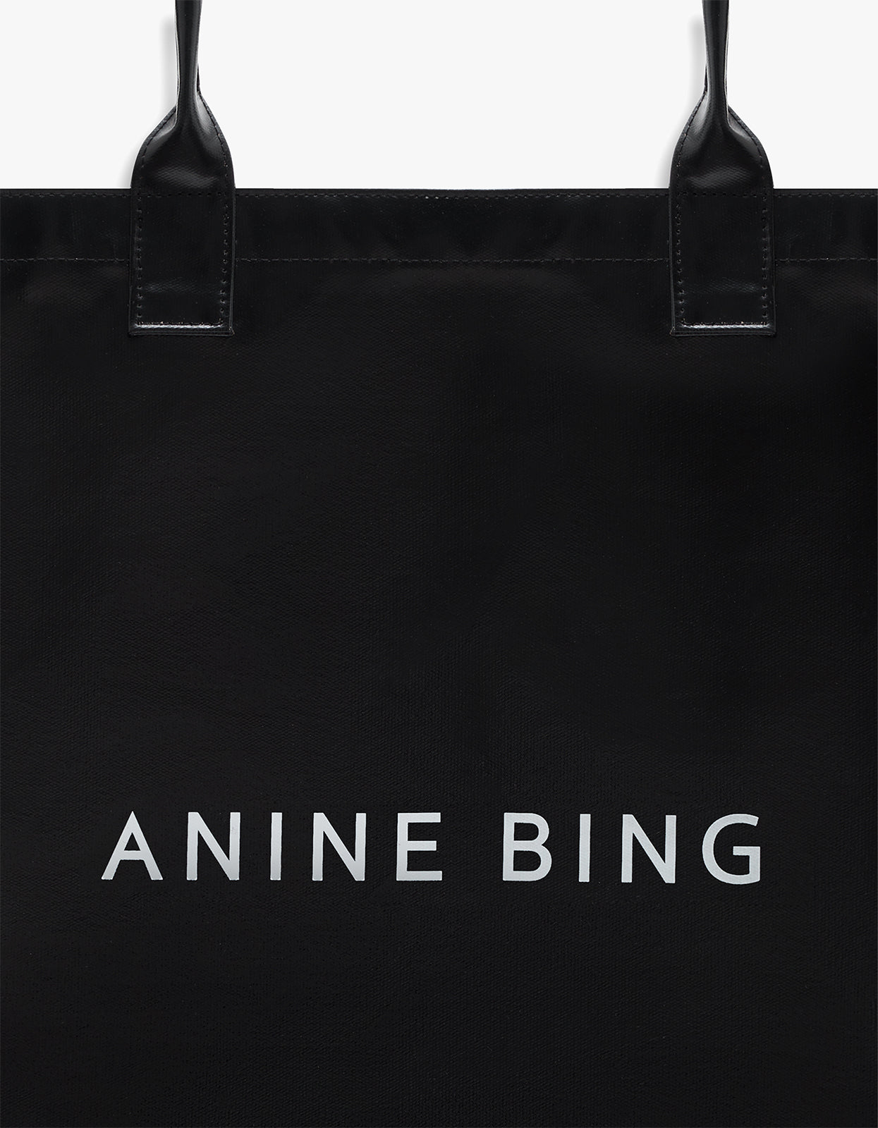 Leo Coated Canvas Tote - Black