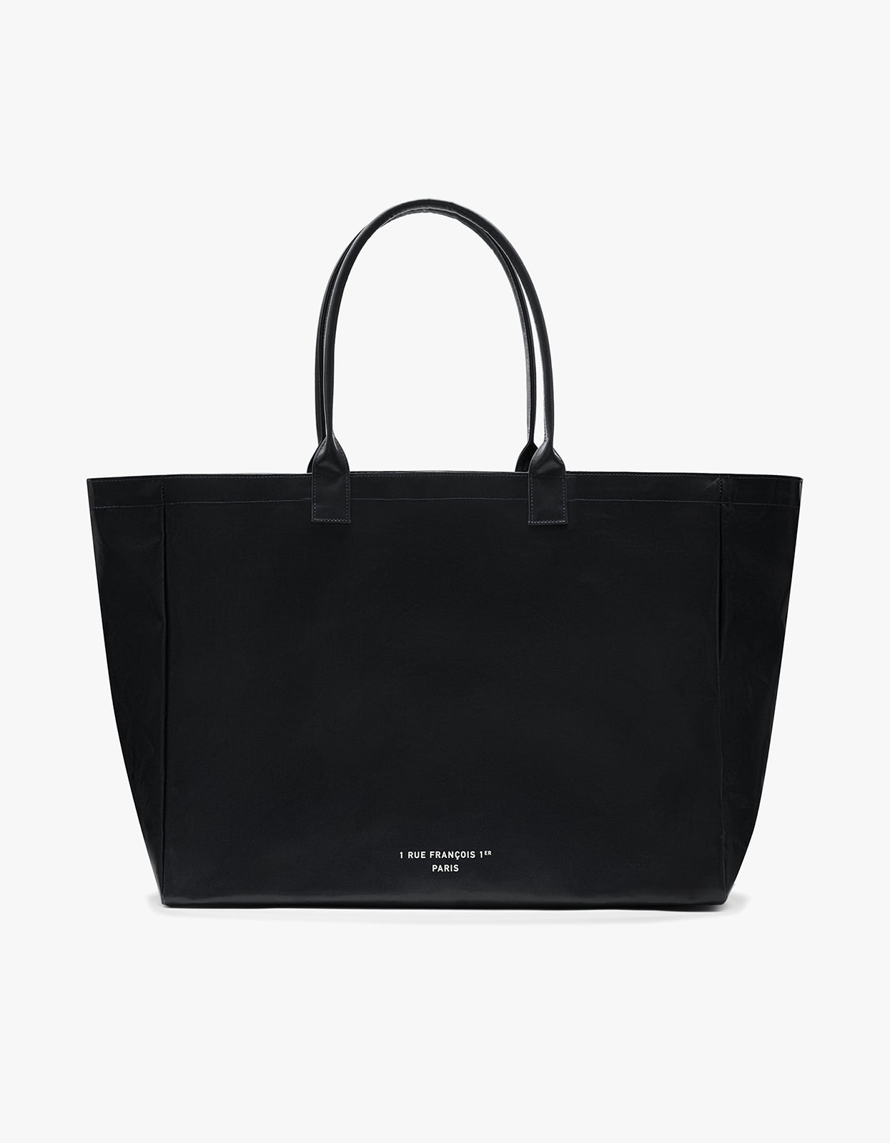 Leo Coated Canvas Tote - Black