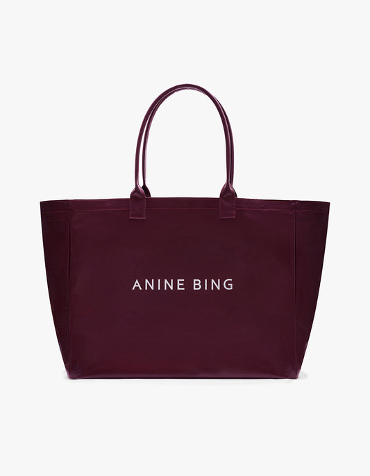 Leo Coated Canvas Tote - Fig