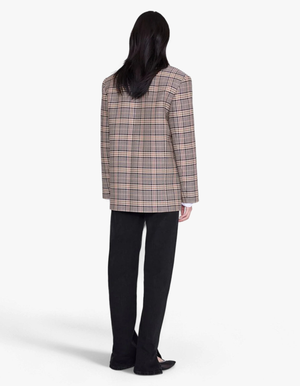 Quinn Blazer - Beige And Navy Checks