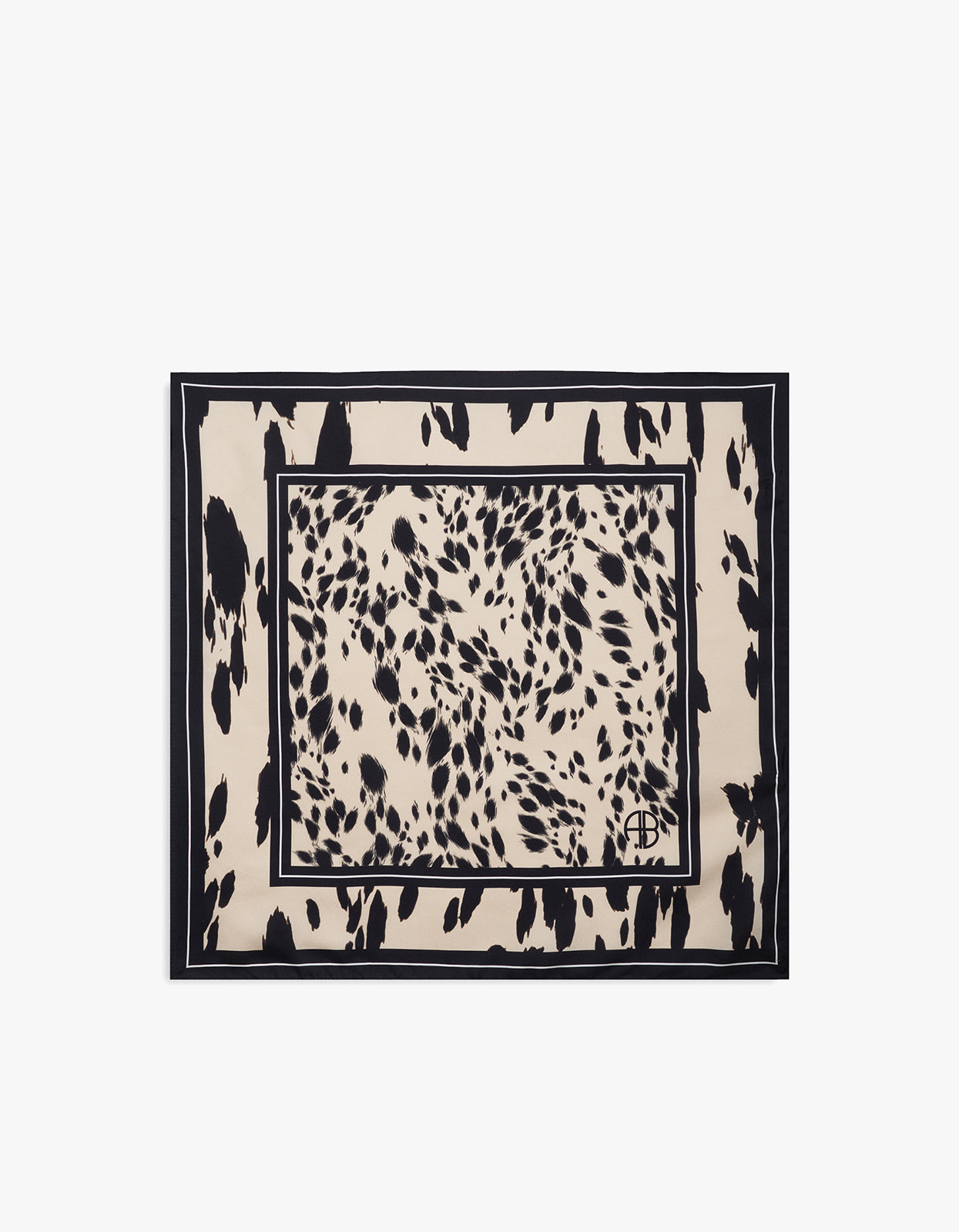 York Scarf Leopard - Pearl White
