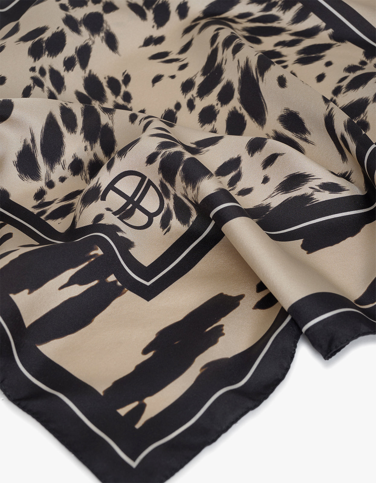 York Scarf Leopard - Pearl White