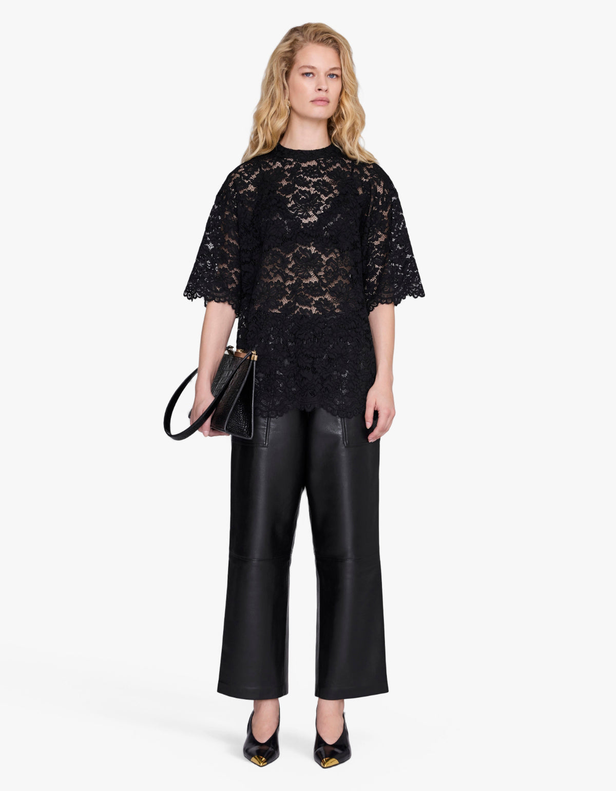 Zeina Top - Black Lace - Black