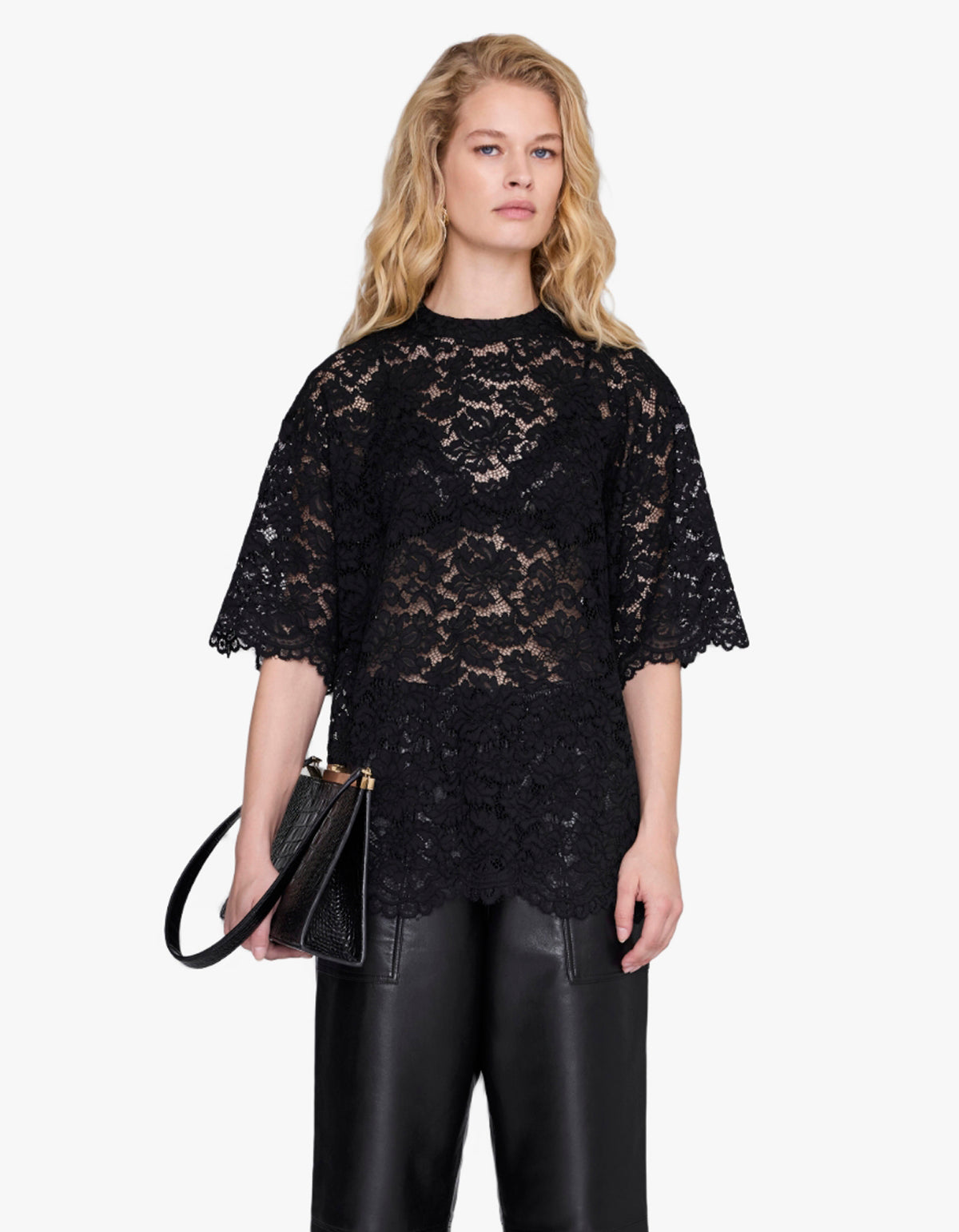Zeina Top - Black Lace - Black