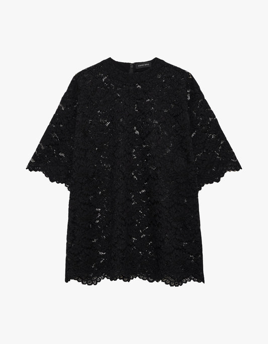 Zeina Top - Black Lace - Black