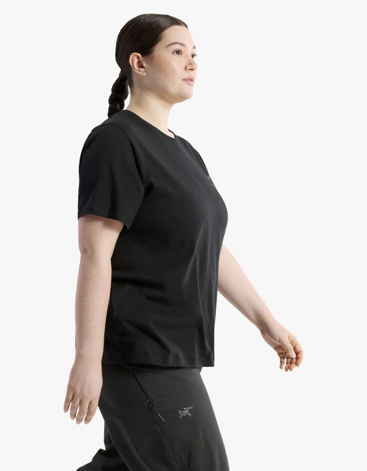 Womens Kragg Sl Cotton Emblem Crew S/S - Black