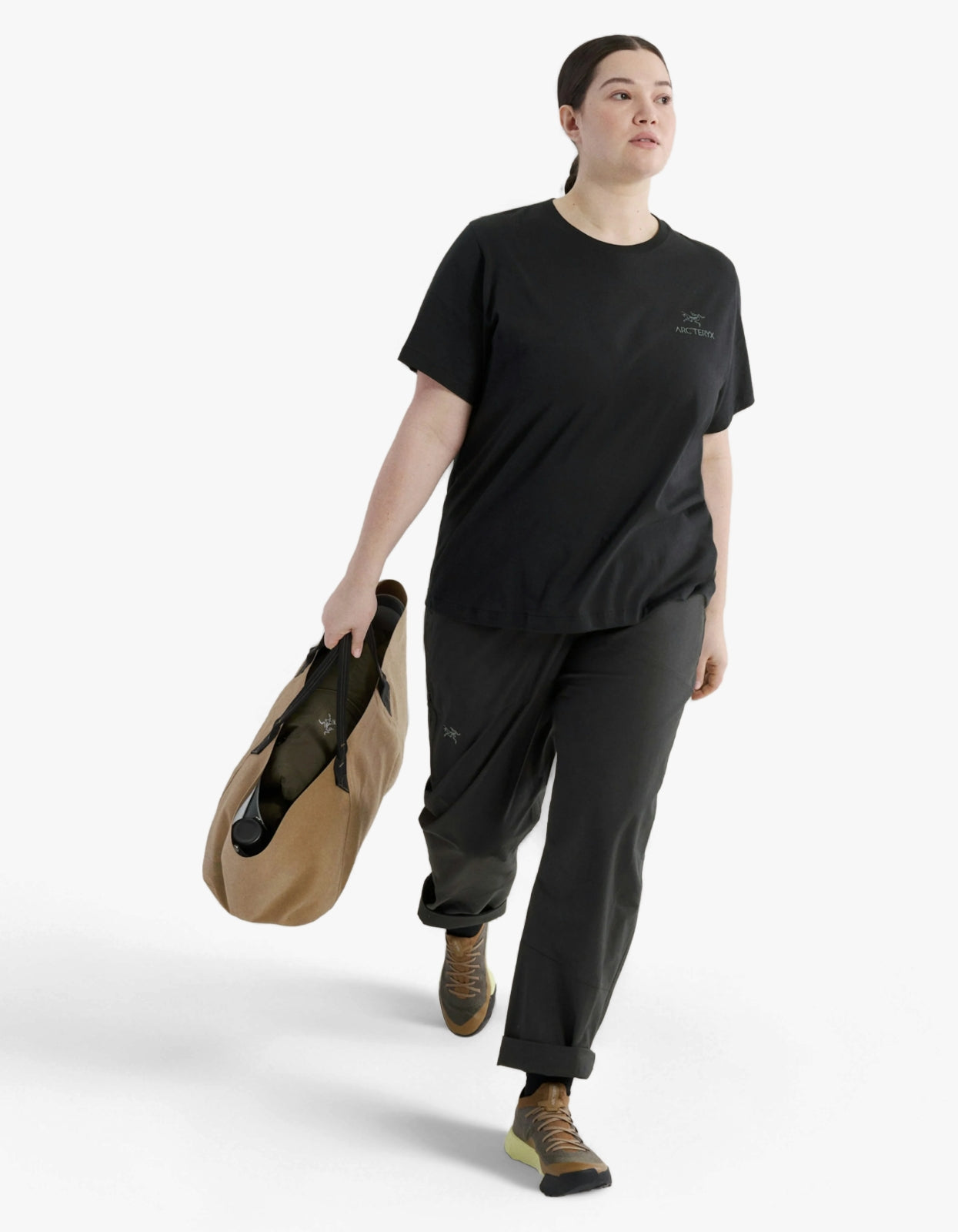 Womens Kragg Sl Cotton Emblem Crew S/S - Black