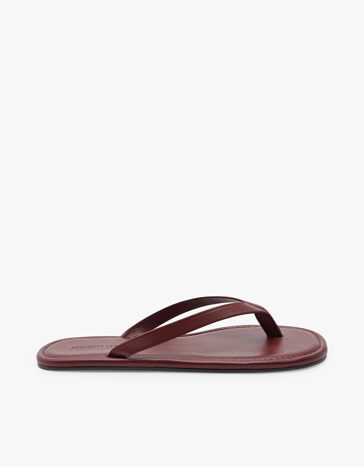 Alina Leather Thong - Raisin