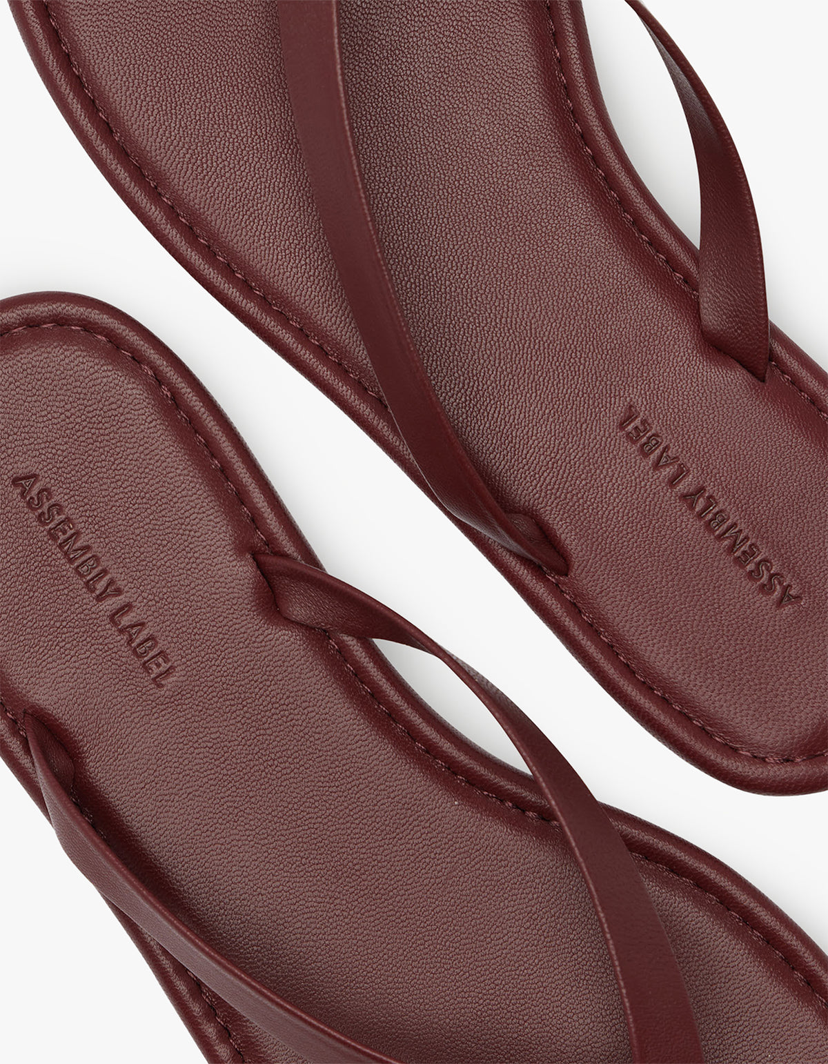 Alina Leather Thong - Raisin
