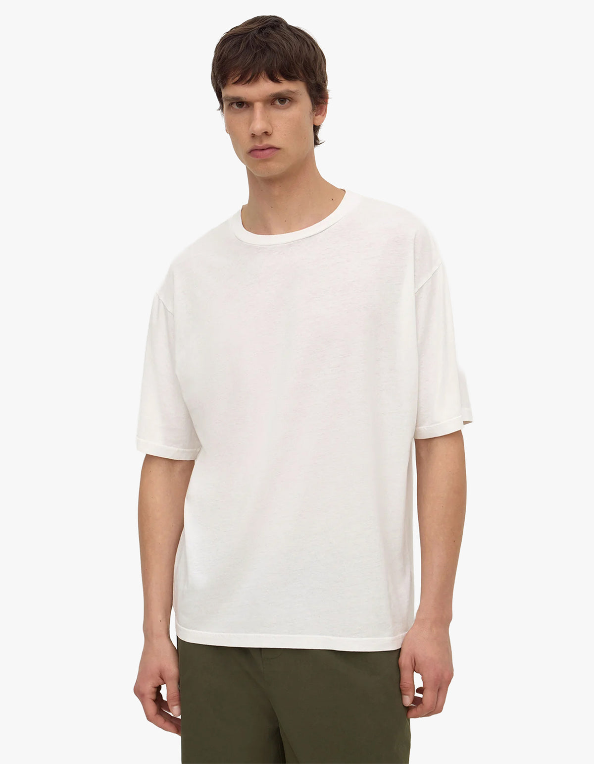 Billie Cotton Hemp Short Sleeve Tee - Antique White