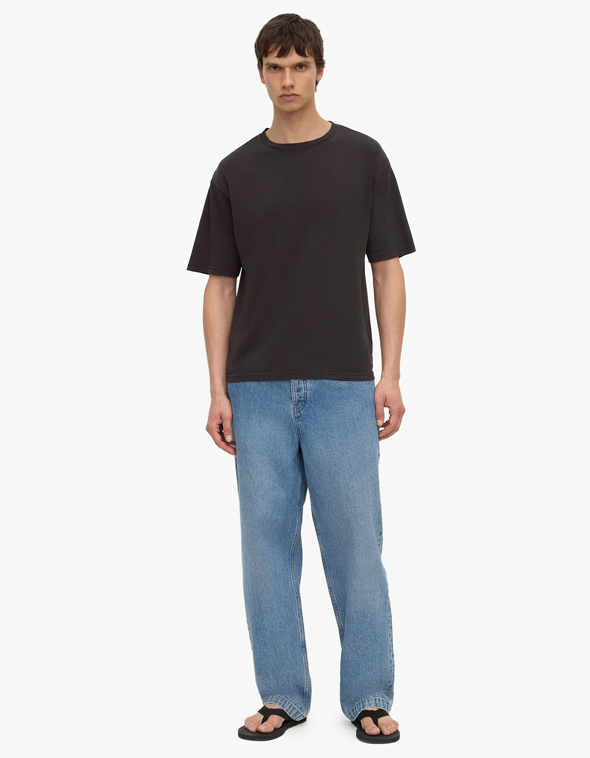 Billie Cotton Hemp Short Sleeve Tee - Washed Black