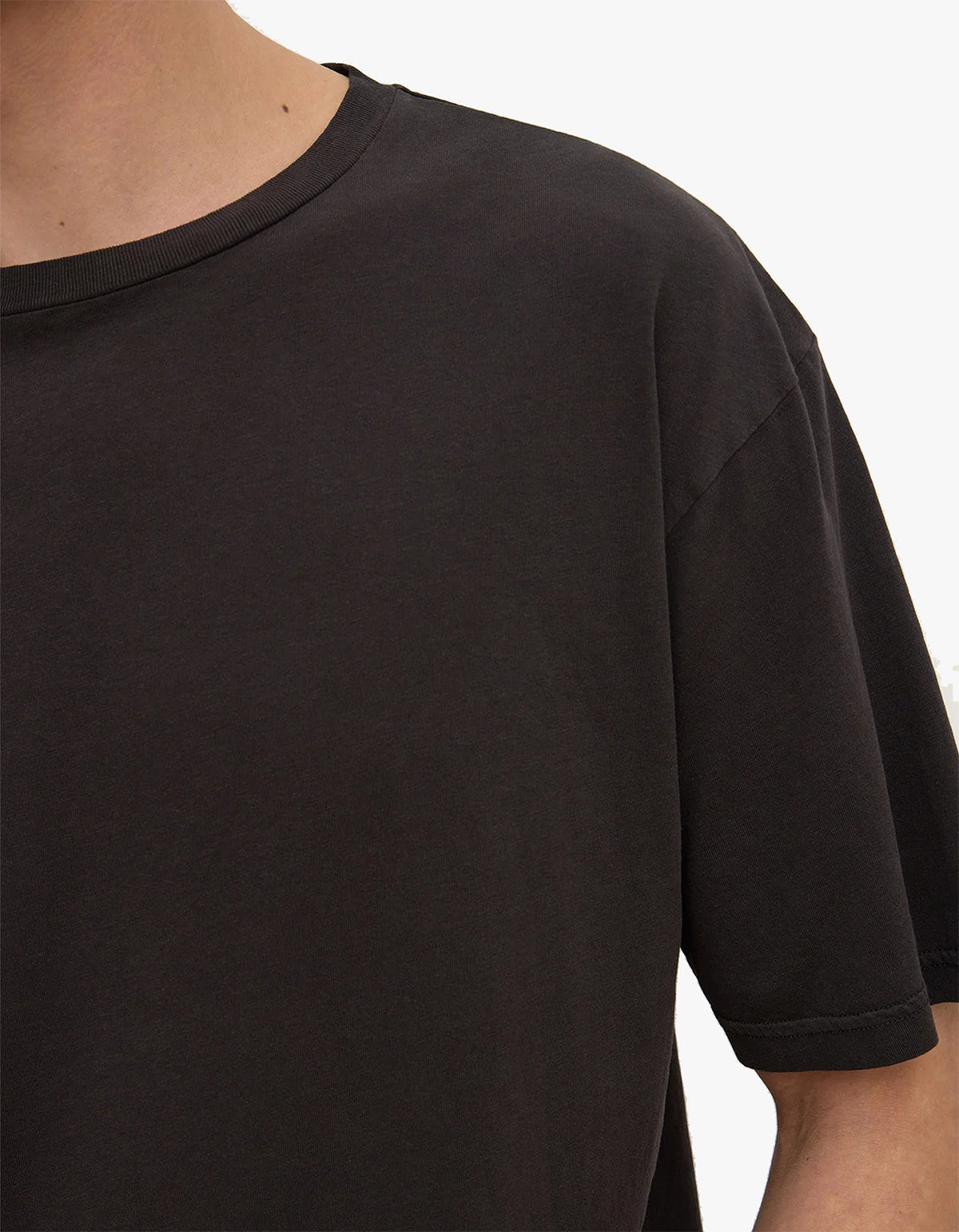 Billie Cotton Hemp Short Sleeve Tee - Washed Black