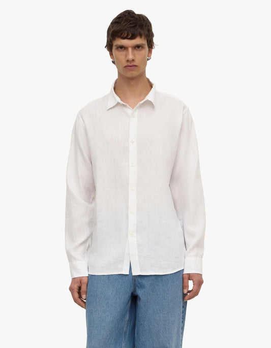 Everyday Mens Linen Long Sleeve Shirt - White