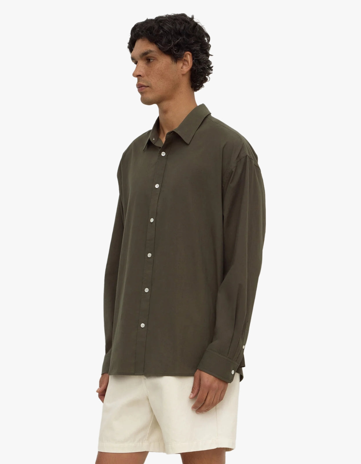 Franco Long Sleeve Shirt - Dark Military