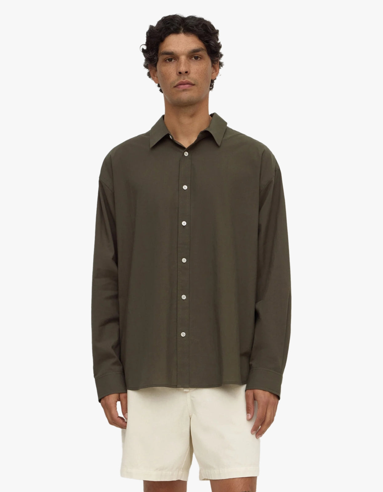 Franco Long Sleeve Shirt - Dark Military