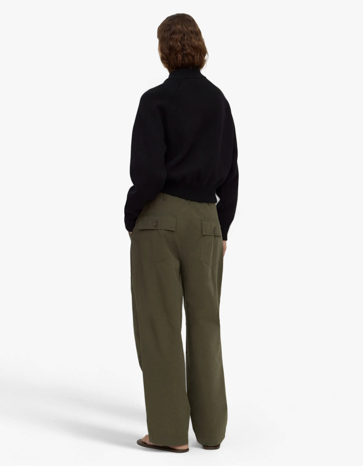 Gigi Cotton Utility Pant Dark - Dark Military