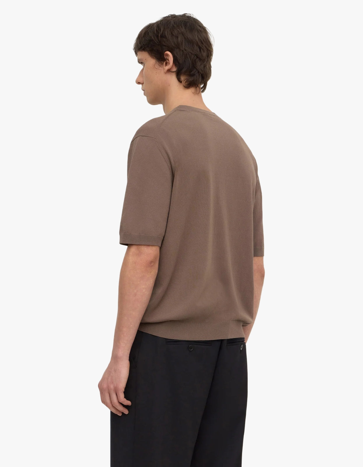 Hugh Knit Tee - Dark Sand