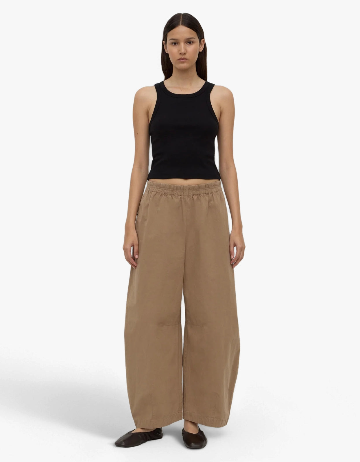 Lola Barrel Pant - Dark Tan