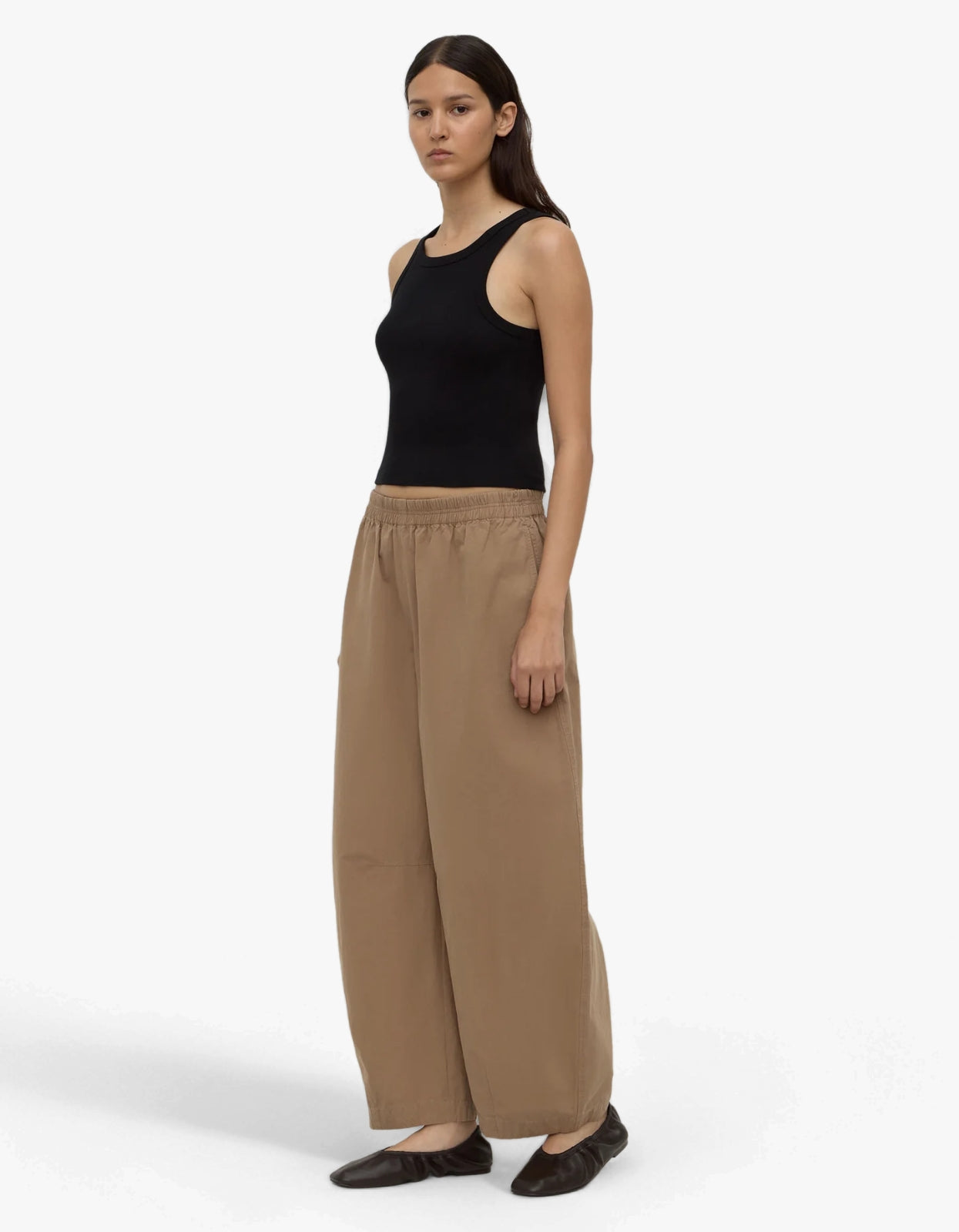 Lola Barrel Pant - Dark Tan
