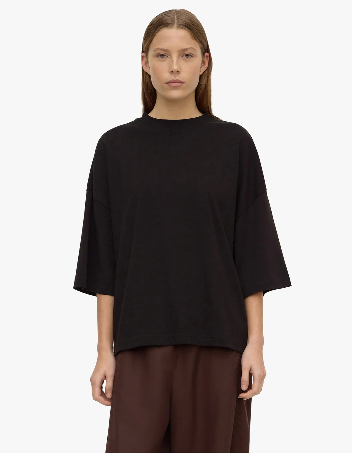 Max Cotton Oversized Tee - Black