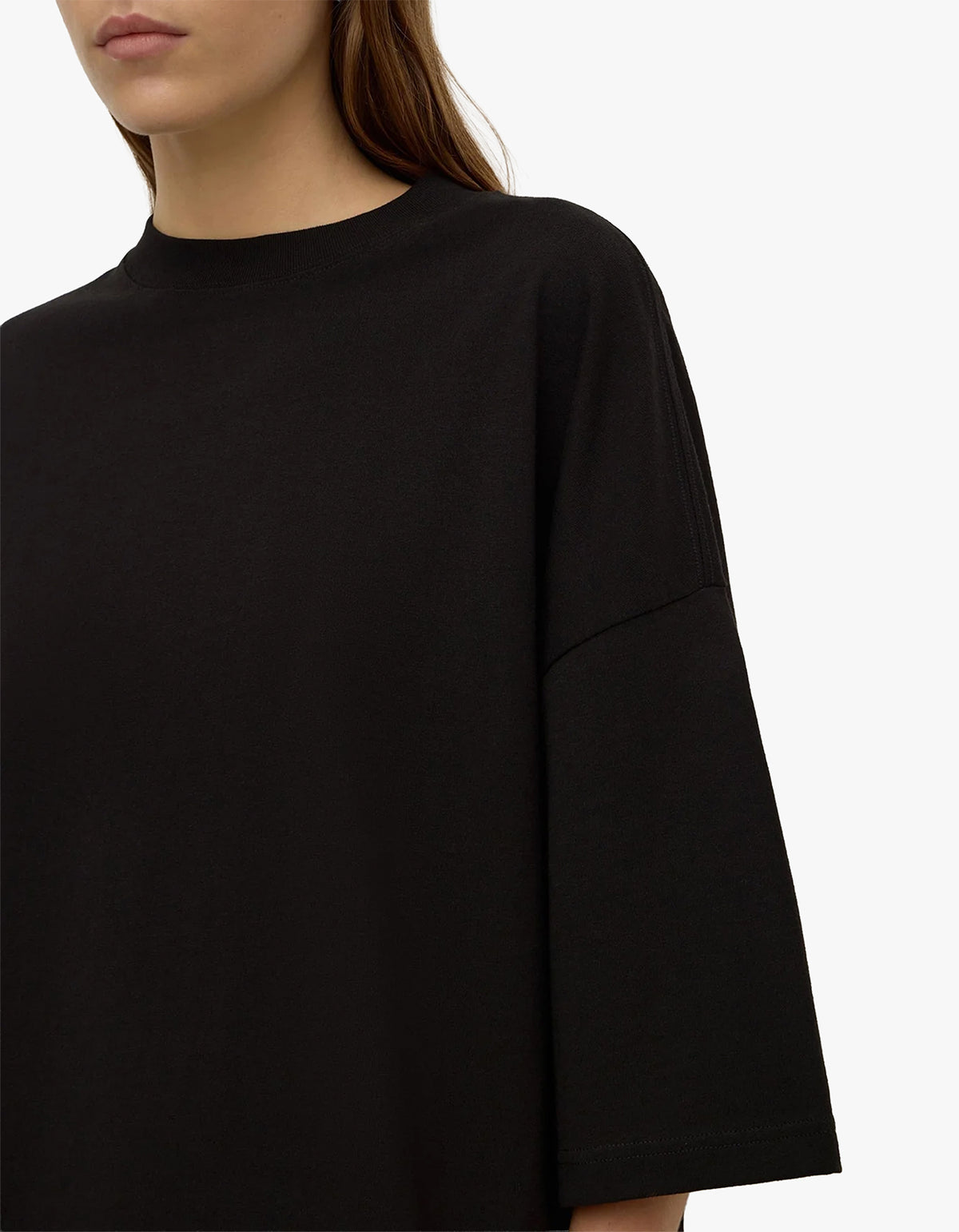 Max Cotton Oversized Tee - Black