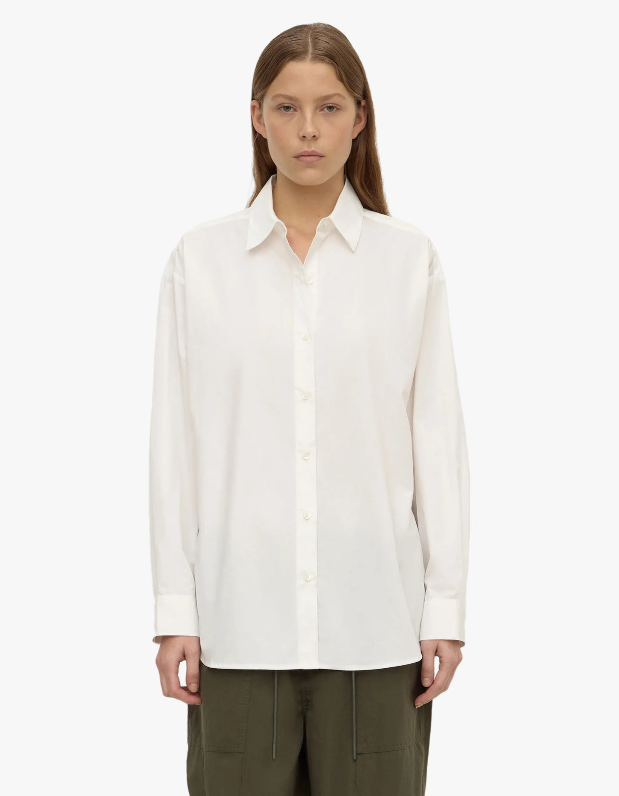 Micha Poplin L/S Shirt - White