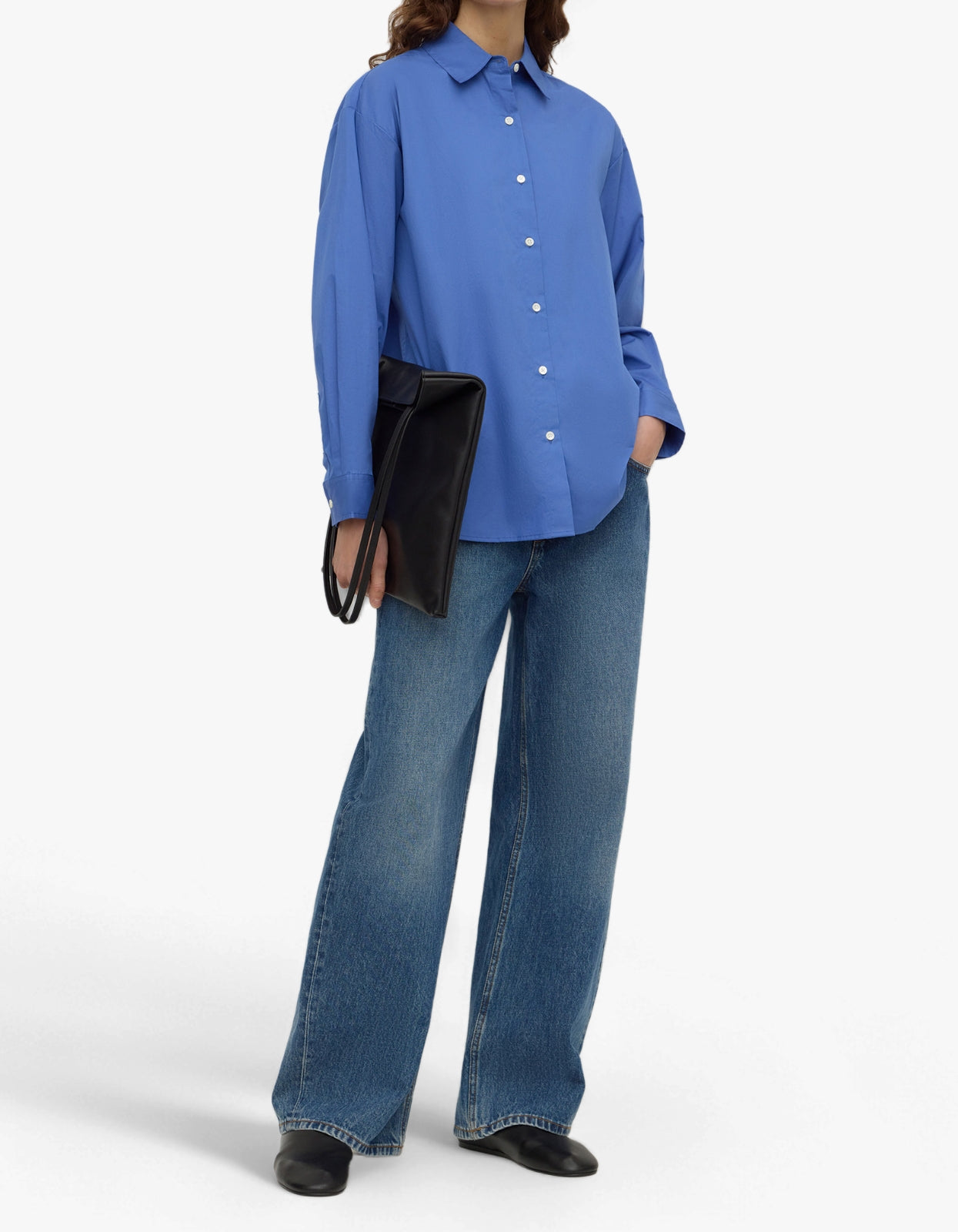 Micha Poplin L/S Shirt - New Blue