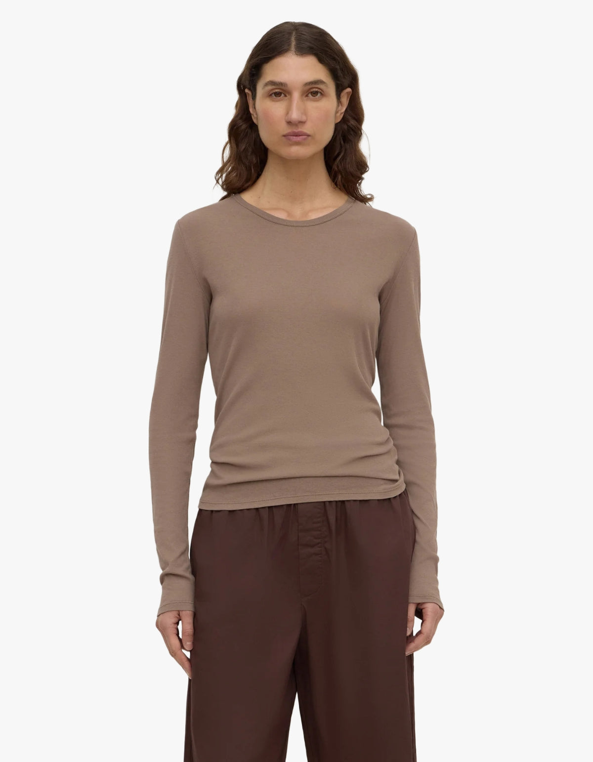 Mika Cotton Long Sleeve Tee - Sand