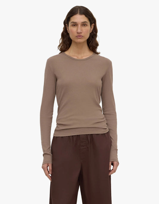 Mika Cotton Long Sleeve Tee - Sand