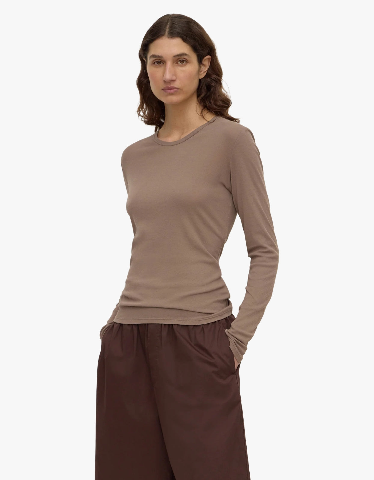 Mika Cotton Long Sleeve Tee - Sand
