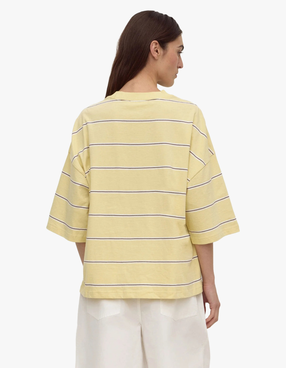 Nora Cotton Stripe Oversized Tee - Rind Stripe