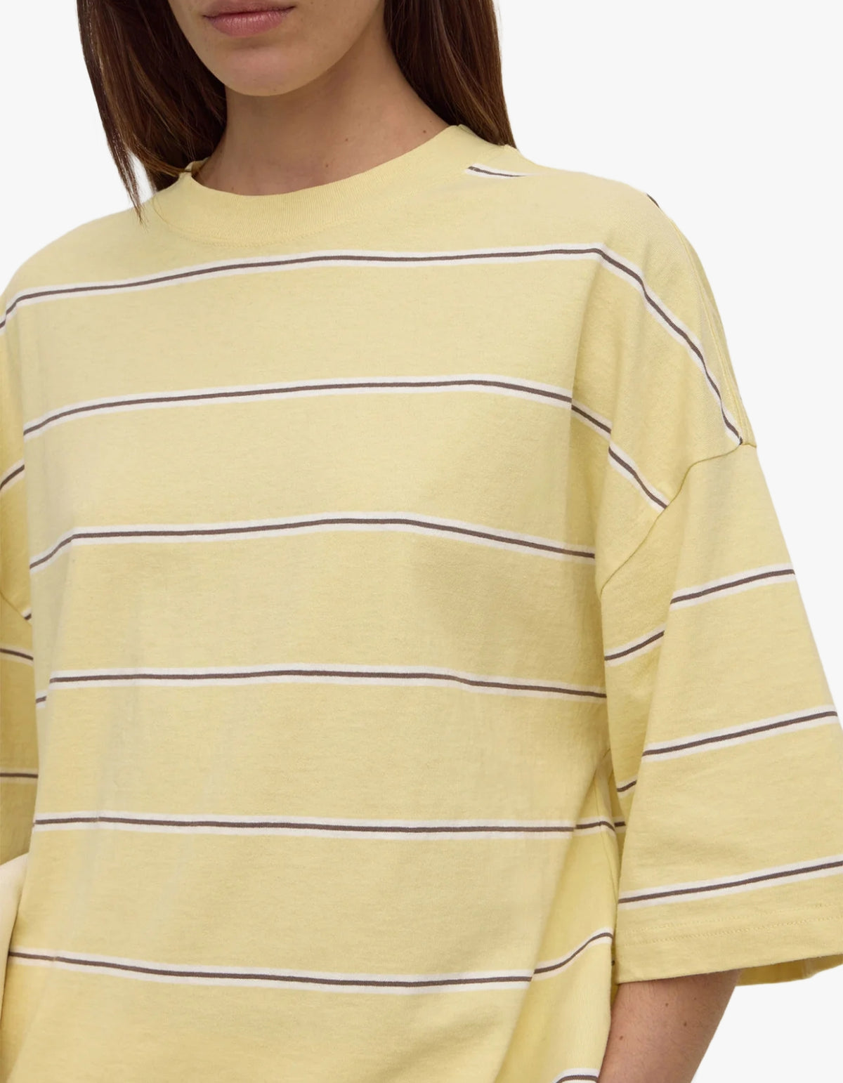 Nora Cotton Stripe Oversized Tee - Rind Stripe