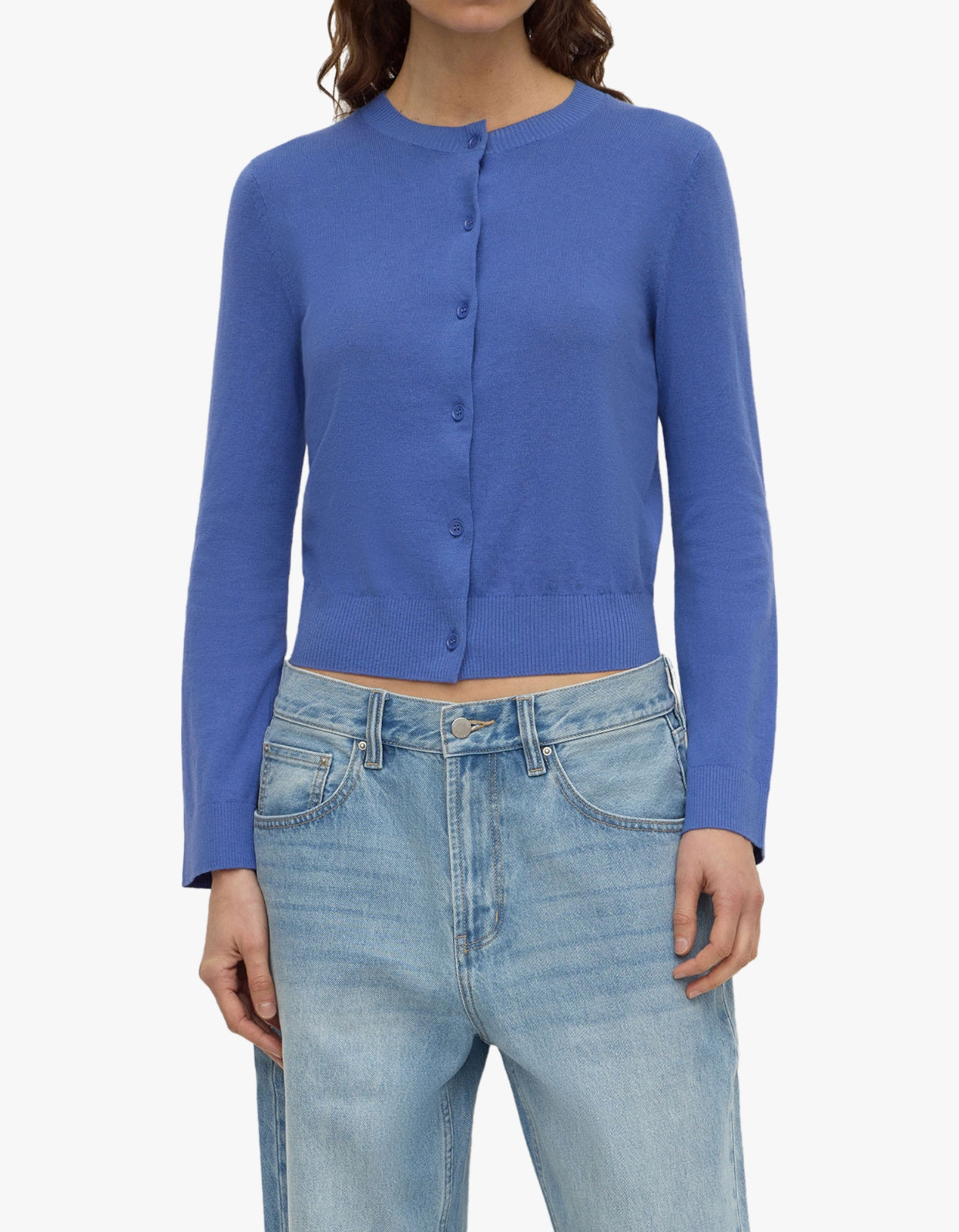 Orina Cotton Cashmere Cardigan - New Blue