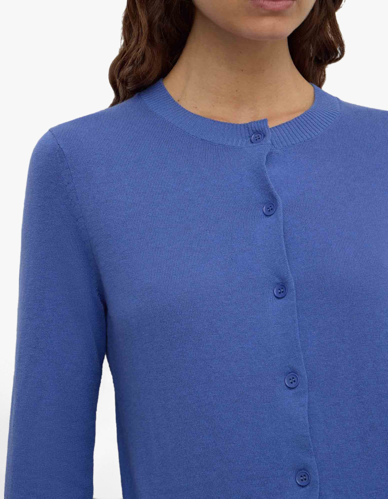 Orina Cotton Cashmere Cardigan - New Blue