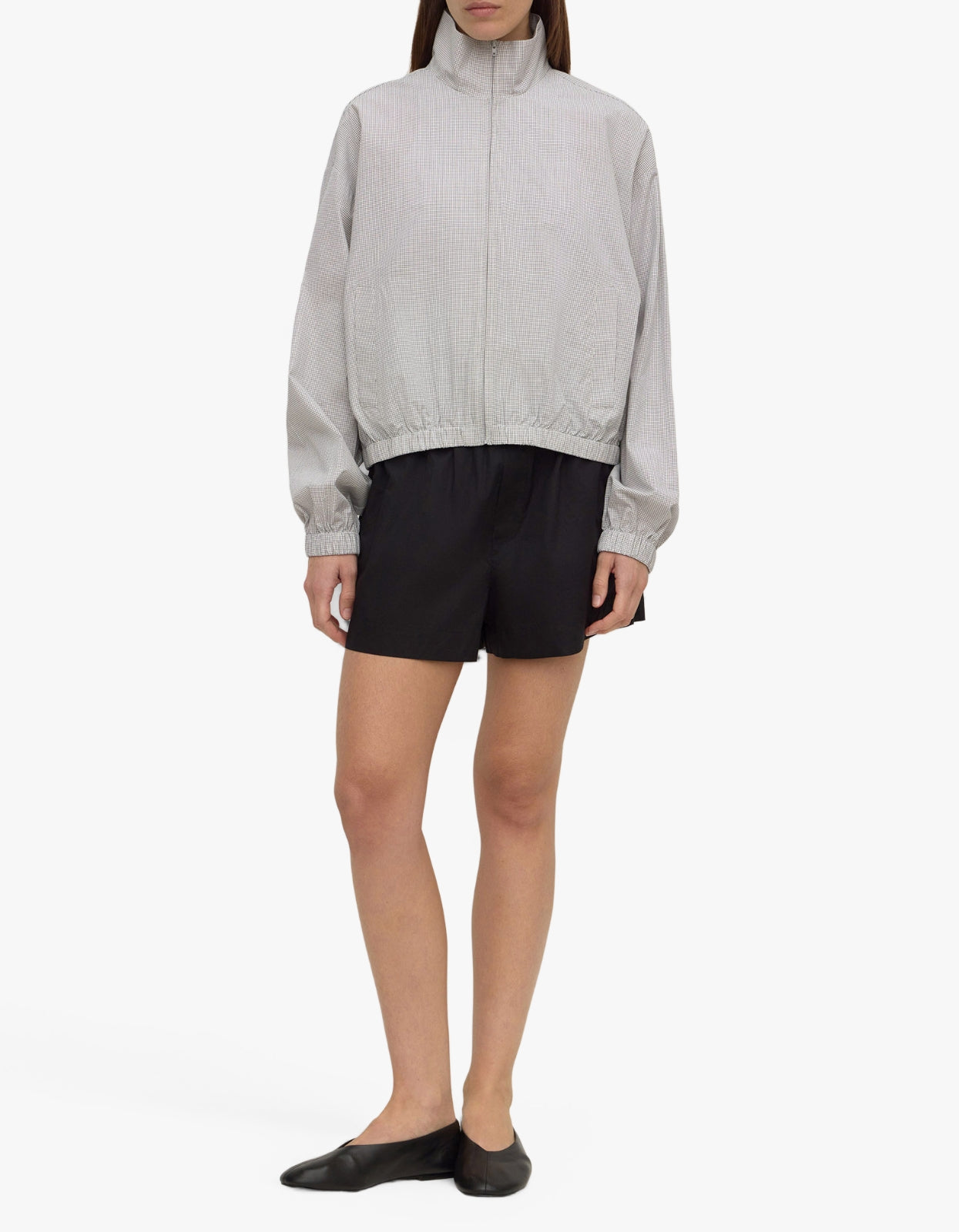 Phoenix Cotton Drawstring Jacket - Miro Check