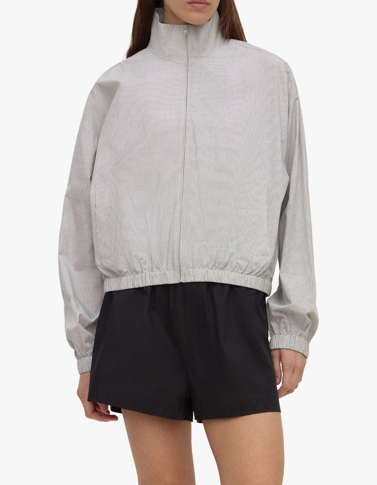Phoenix Cotton Drawstring Jacket - Miro Check