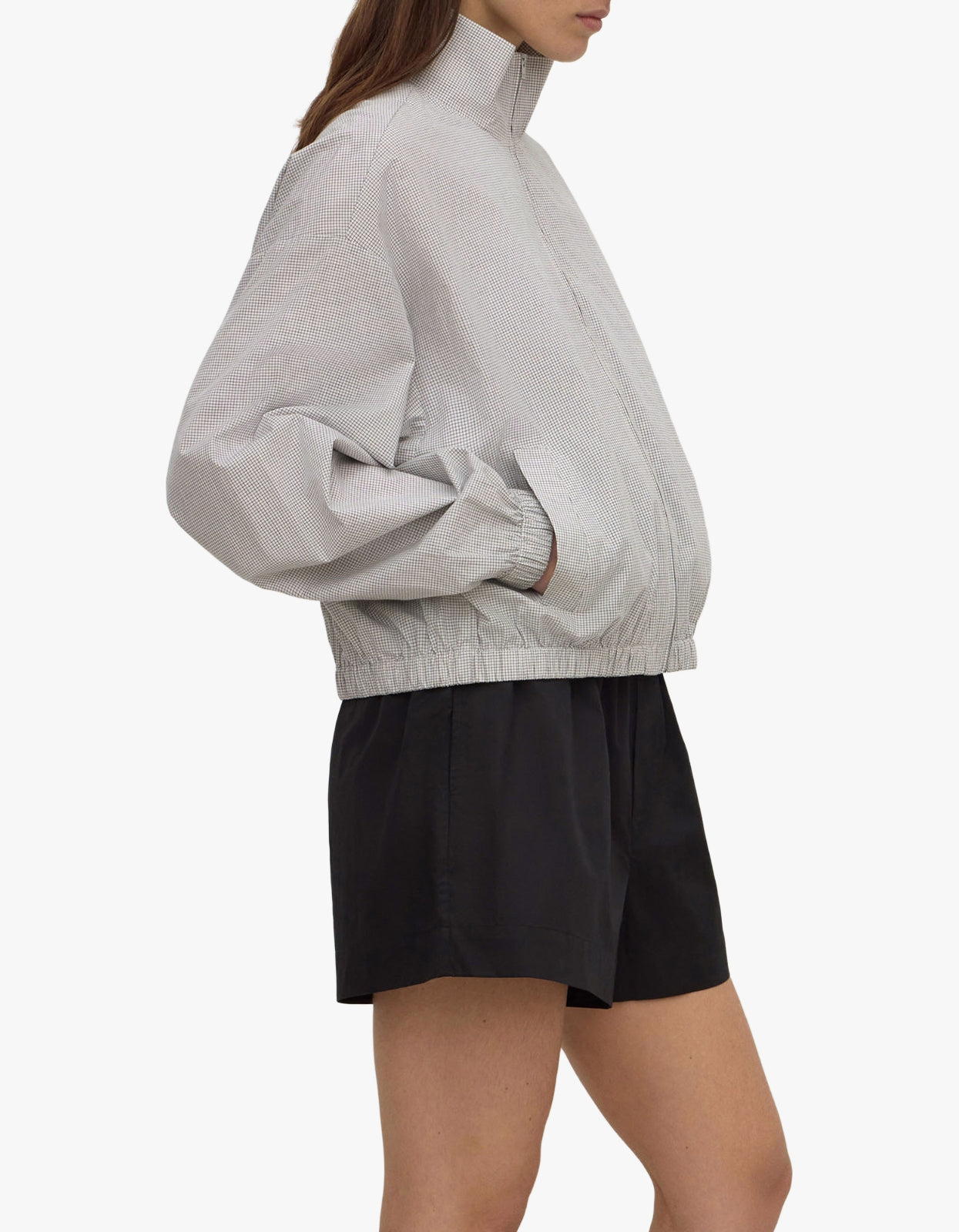 Phoenix Cotton Drawstring Jacket - Miro Check