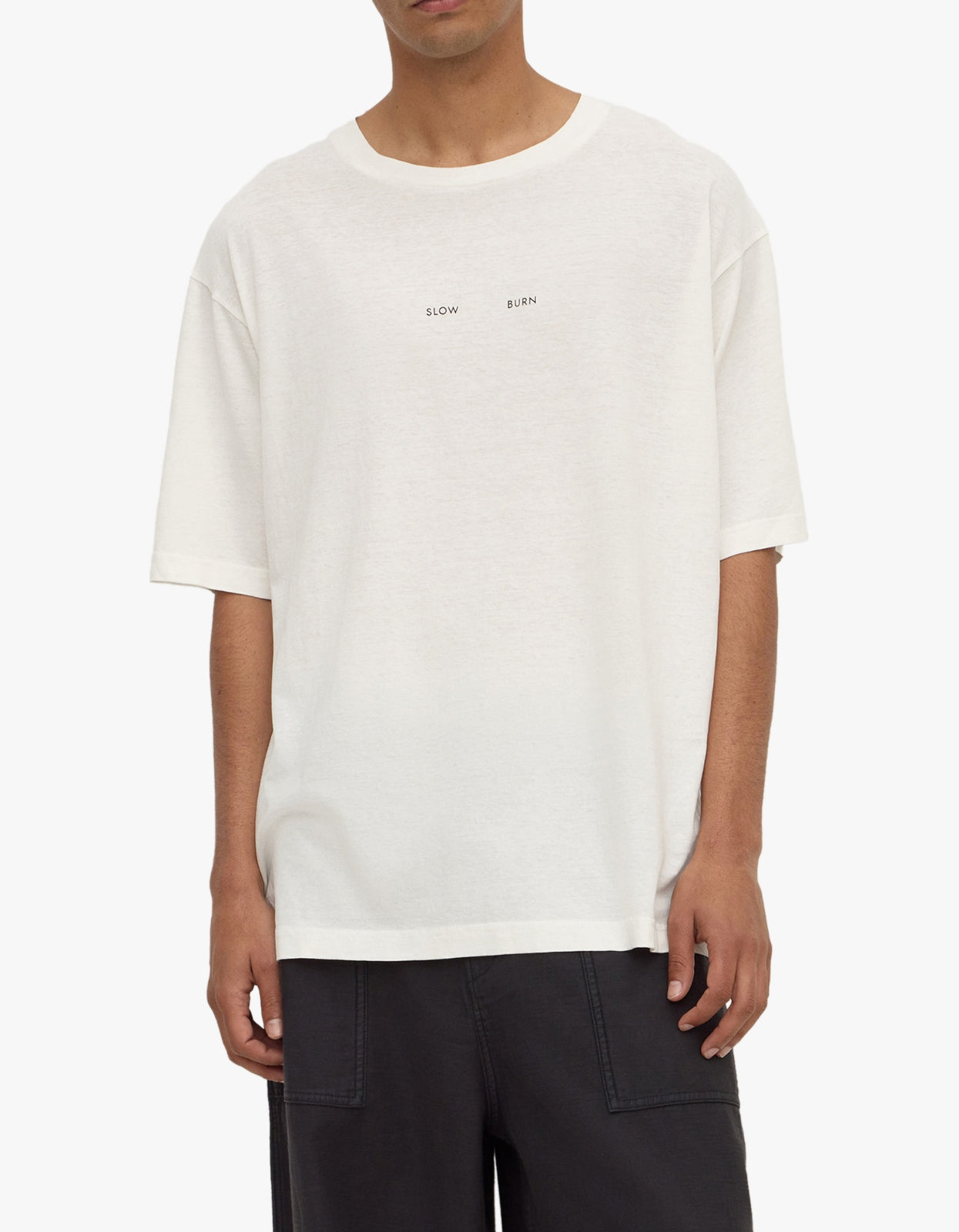 Slow Burn Cotton Hemp Tee - Antique White