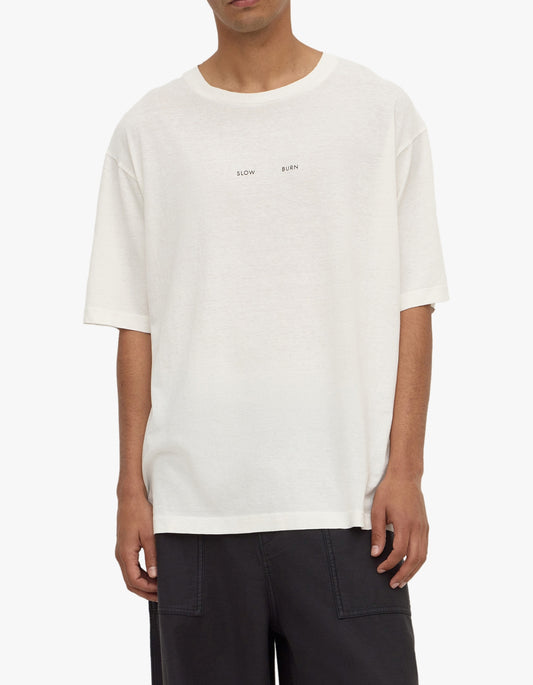 Slow Burn Cotton Hemp Tee - Antique White